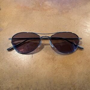 Oliver people’s Silver women’s Aviator the row Sunglasses with original case